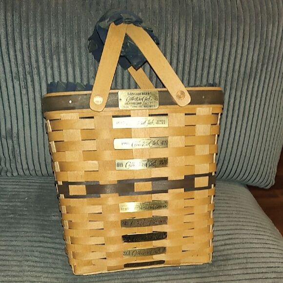 1996 Longaberger Collectors Club Membership Basket 1996 Charter Member With Lots - Picture 1 of 4